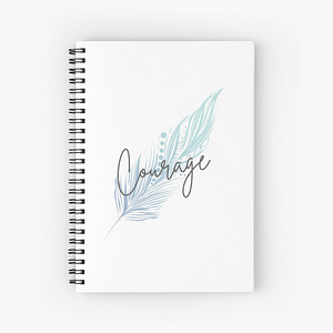 courage feather notebook