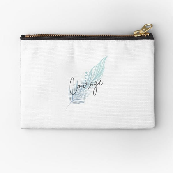 courage feather pouch